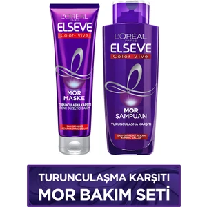 Turunculaşma Karşıtı Mor Saç Bakım Seti -Mor Şampuan 200ML + Renk Düzeltici Saç Maskesi 150ML