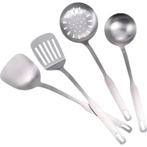 4 Takım Paslanmaz Çelik Pişirme Kapları Seti Zımpara Spatula (Yurt Dışından)