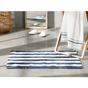 English Home Bold Stripe Çizgili Pamuklu Banyo Paspası 60 x 90 cm Lacivert -  Ekru