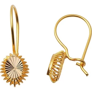 Sarkıt 14 Ayar Altın Küpe