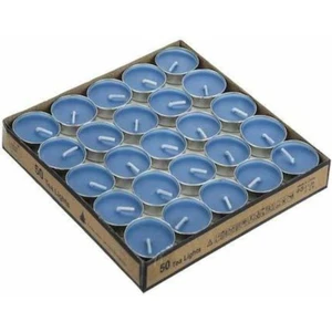 50 Adet Tealight Mavi Mum - Uzun Süre Yanma Garantili Dekoratif Tea Light Mum