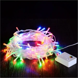 10 mt 100 LED Işık Renkli Noel Yılbaşı Agaç Süsleme LED Süs 9 Fon