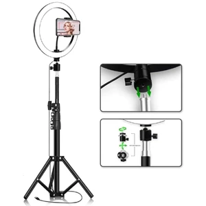 13 Inç Youtuber LED Işıklı Tripod Selfie Makyaj Işığı Sürekli Ring Light 33CM 2.1 M Ayaklı Tripot
