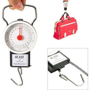 22 KG/50LB Kancalı Tartı Aleti 1 Metre Mezuralı Askılı Balıkçı Terazisi