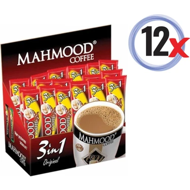 Mahmood Coffee 3ü 1 Arada Hazır Kahve 48 Adet X 18 Gram (1 Koli -