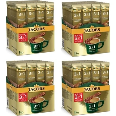 Jacobs 3ü1 Arada Gold Yumuşak Lezzet 40LI x 18 gr x 4