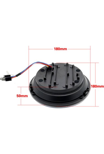12 V / 24 V Motosiklet LED Far Yuvarlak Retro Dönüş