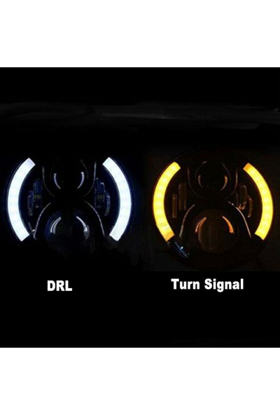 12 V / 24 V Motosiklet LED Far Yuvarlak Retro Dönüş