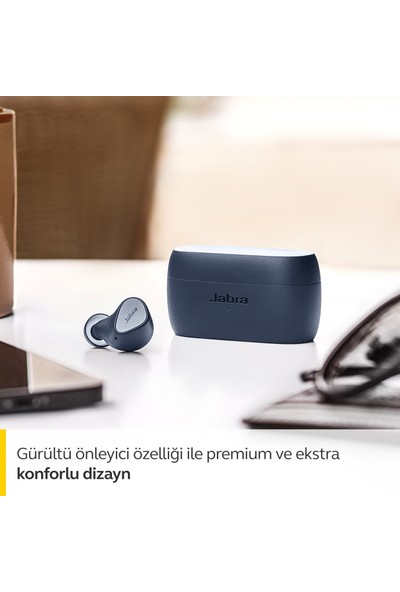 Jabra Elite 3 Kulak İçi Bluetooth Kulaklık - Kişiselleştirilebilir Ses ve Mono Modu ile 4 Mikrofonlu ve Gürültü Önleyici Özellikli Gerçek Kablosuz Kulaklık - Lacivert