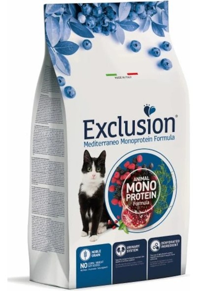 Exclusion Monoprotein Düşük Tahıllı Tavuklu Narlı Kısırlaştırılmış Kedi Maması 1 kg Metal Açk Pkt