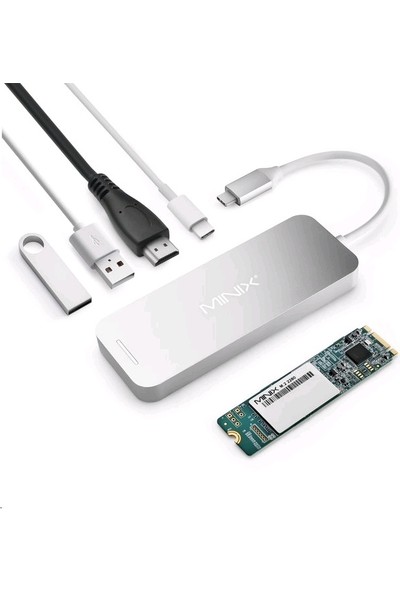 Minix Usb-C 240GB SSD ve Çoklu Bağlantı (Minix Türkiye Garantili)
