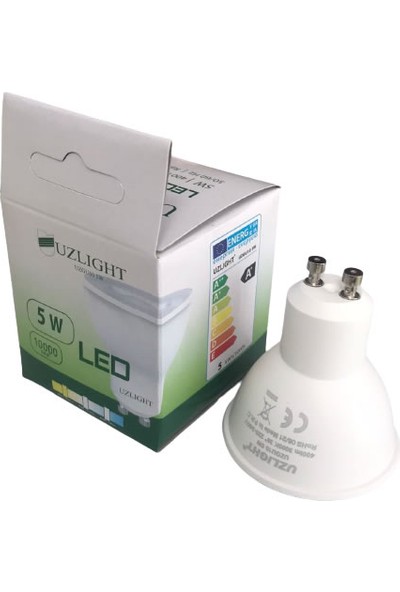 Uzlight 5 Adet 5W LED Ampul GU10 Duy Sarı Işık 3000K Uzlıght