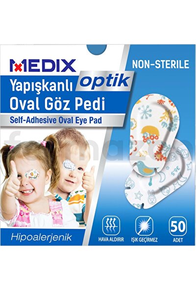 Medix Yapışkanlı Oval Göz Pedi Çocuk 50'li