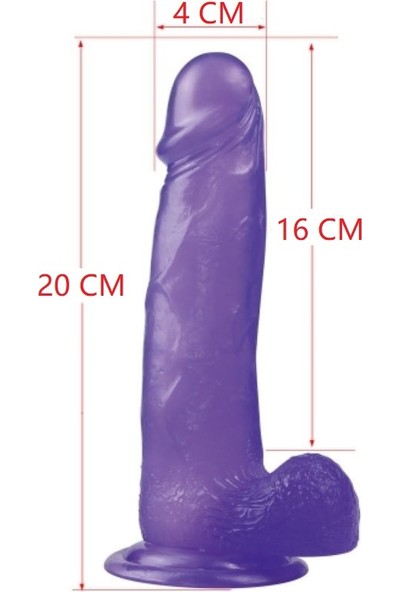 Joytoy Ten Dokusunda Mor Jel Dildo Anal Vajinal Penis L Size