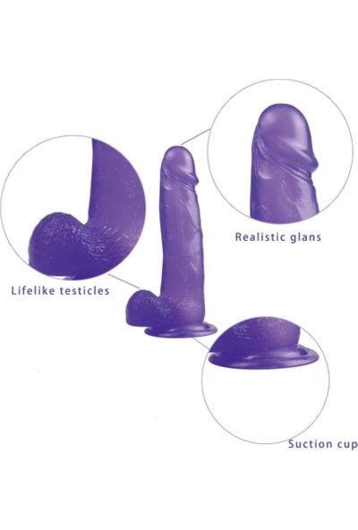Joytoy Ten Dokusunda Mor Jel Dildo Anal Vajinal Penis L Size