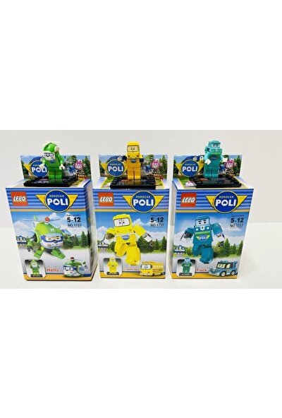Robocar Poli Amber Helly Roy Truck Bus Mini LEGO Figür Oyuncak