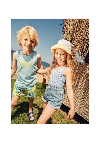 Kız Çocuk Pötikareli Fıfırlı Esnek Dokulu Mayo W7355A622SM indirimleri