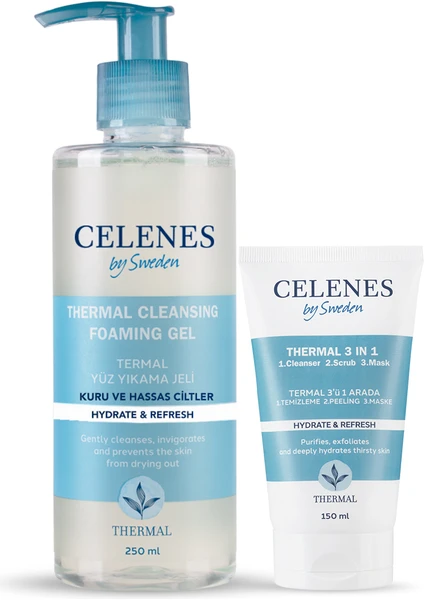 Celenes Thermal Derinlemesine Temizlik İkisi Bir Arada Maske & Temizleme Seti Kuru/Hassas