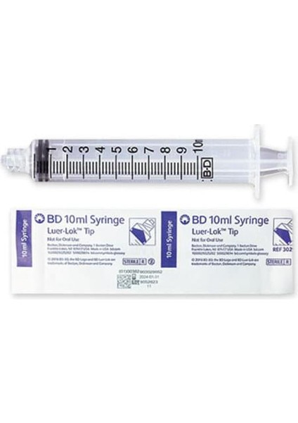 10 ml Luer Lock Kilitli Enjektör 100 Adet