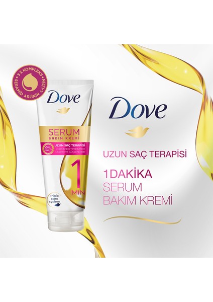 1 Minute Serum Saç Bakım Kremi Uzun Saç Terapisi 170 ml X2 Adet