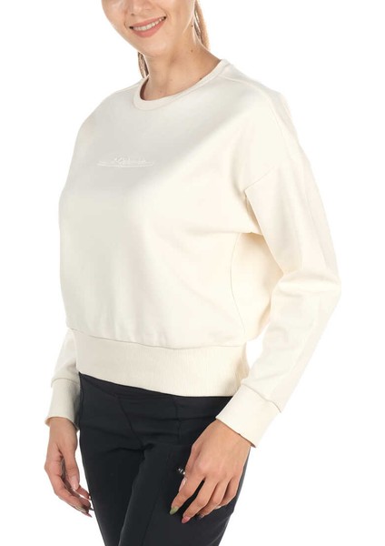 W Bar Split Crop Sweatshirt Kadın Sweatshirt