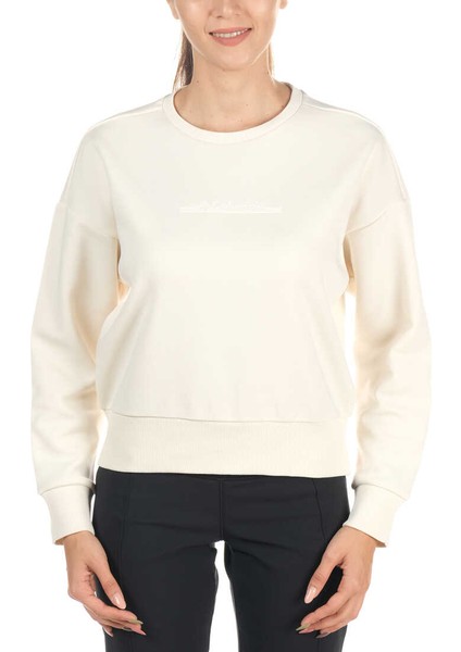 W Bar Split Crop Sweatshirt Kadın Sweatshirt