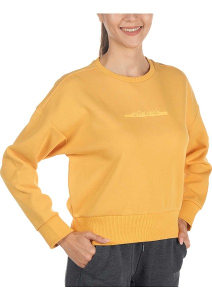 W Bar Split Crop Sweatshirt Kadın Sweatshirt