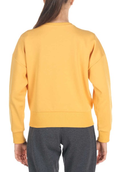 W Bar Split Crop Sweatshirt Kadın Sweatshirt