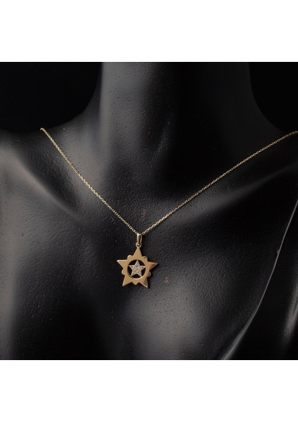 Yıldızlar Içinde Yıldız Altın Kolye fiyatları