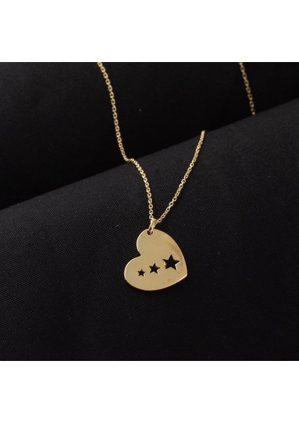 Kalbimin Içinde Yıldızlar Altın Kolye modelleri