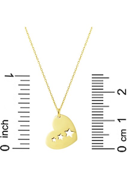 Kalbimin Içinde Yıldızlar Altın Kolye indirimleri