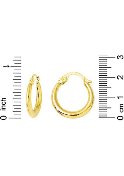 Altın Halka Küpe (2 cm Çaplı )