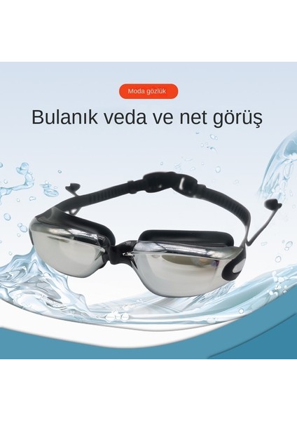 Suya Dayanıklı Hd Yetişkin Kulak Tıkaçları Entegre Buğu Önleyici Yüzme Gözlüğü (Yurt Dışından) modelleri