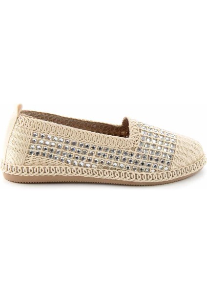 Ten Beyaz Örgü  Kadın Espadril K018230125