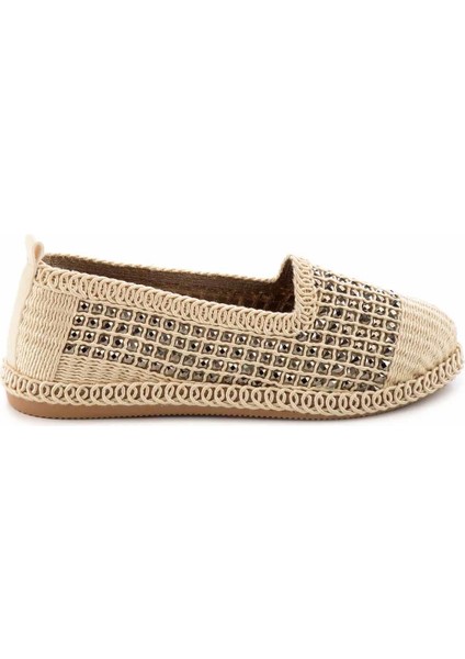 Ten Platin Örgü Kadın Espadril K018230125