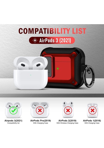 Zırh Airpods 3. Nesil Uyumlu Sert Plastik Koruma Kılıf indirimleri