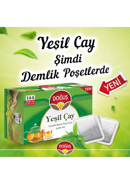 Yeşil Çay Demlik Poşet Çay 48'li