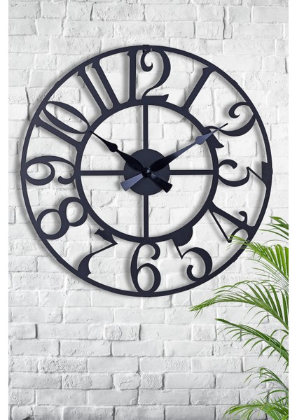 Muyika Bonnimetal 70 cm Siyah Duvar Saati 70X70 cm Mds-70