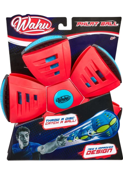 Phlat Ball (Flat Ball) Orijinal, Dönüşebilen Uçan Frizbi Disk ve Eğlence Topu, Kırmızı 5+ Yaş