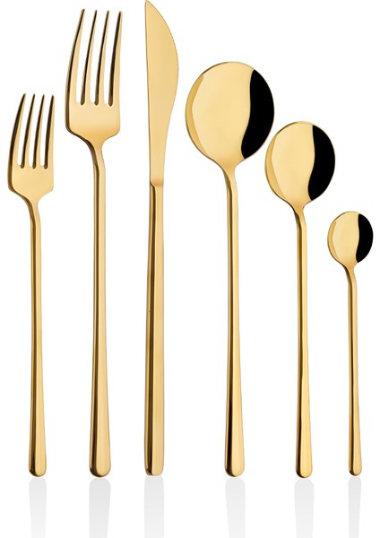 Grasse 36 Parça Çatal Kaşık Bıçak Seti Gold