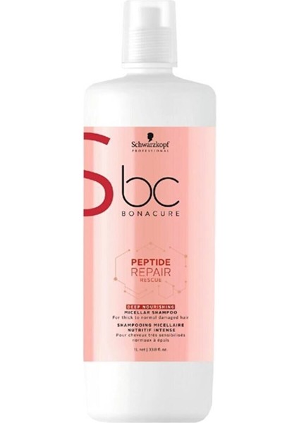 Bonacure Peptide Acil Kurtarma Derin Besleme Şampuan 1000ML