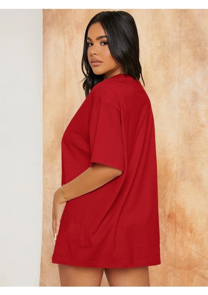Kadın Oversize Ananas Baskılı Tshirt fiyatları