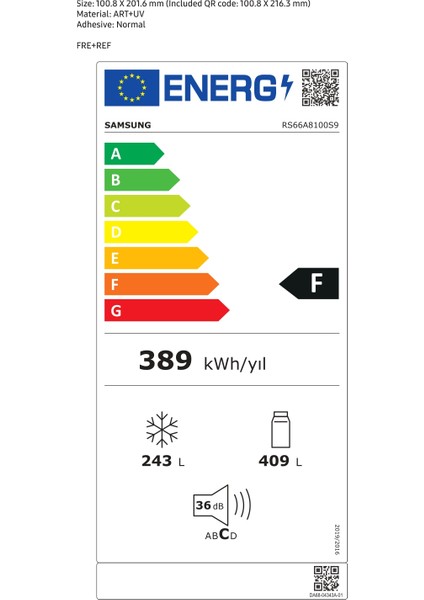 RS66A8100S9 Twin Cooling Plus™ F 652 Lt Gardırop Tipi No-Frost Buzdolabı