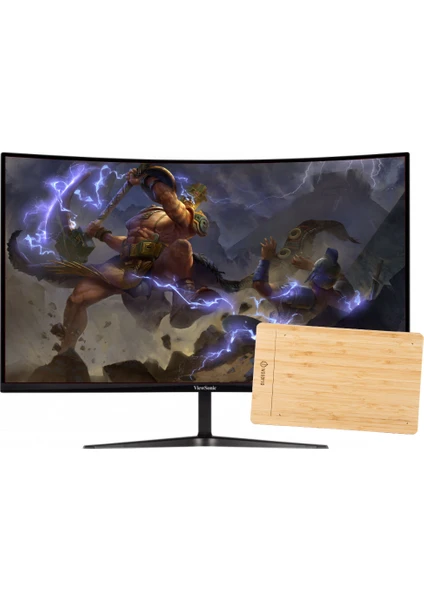 VX3219-PC-MHD 32" 240Hz 1ms (HDMI+DP) Freesync Curved Full HD LED Monitör + Woodpad 10 Grafik Tablet