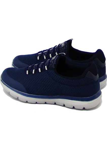 BUL-221432 Tekstil + Deri Lacivert Erkek Sneaker