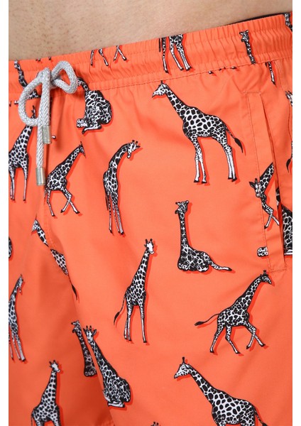 Desenli Deniz Şort All Over Cepli Mayo Short Erkek Mayo Short JFSSSW06GIRAFFE fiyatları