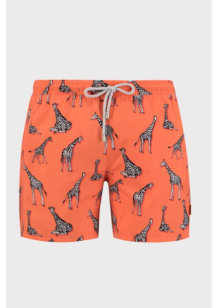 Desenli Deniz Şort All Over Cepli Mayo Short Erkek Mayo Short JFSSSW06GIRAFFE fırsatları