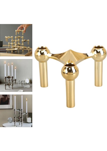 Baosity Modern Mumluk Mum Standı Şamdan Noel Düğün Dekor Için Gümüş Için(Yurt Dışından)