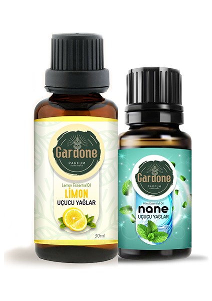 30 ml Limon Uçucu Buhurdanlık Koku Yağı, 10 ml Nane Yağı Hediyeli