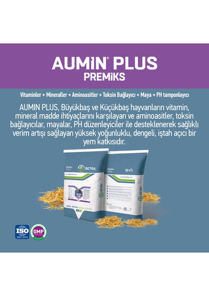 Aumın Plus 25 Kg-Ruminant Için-Vitamin+Mineral+Aminoasit+Toksin Bağlayıcı+Maya+Ph Tamponlayıcı fiyatları